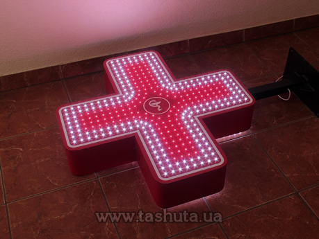 Крест светодиодный с динамикой EXPAND, двухцветный, 600х600мм