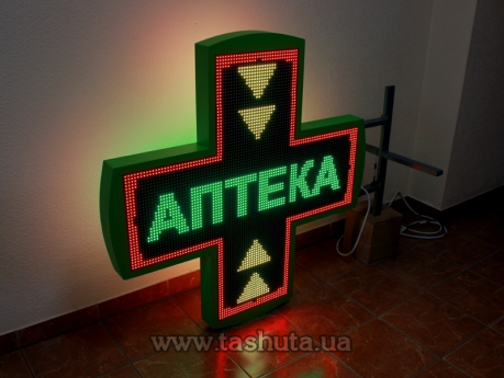 LED Крест многоцветный фигурный 1080х1080 мм