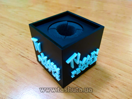 Кубик (насадка) для микрофона с объемным логотипом