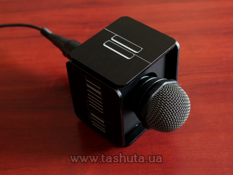 Кубик на микрофон с логотипом