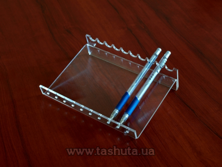 Подставка для ручек из оргстекла на 10 шт, 160х45х120 мм
